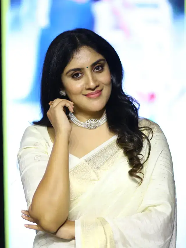 Dhanya Balakrishna Stills In White Saree Blouse